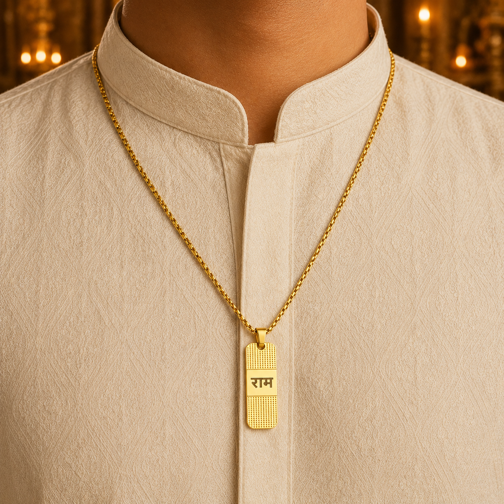 Gold Plated Ram Pendant