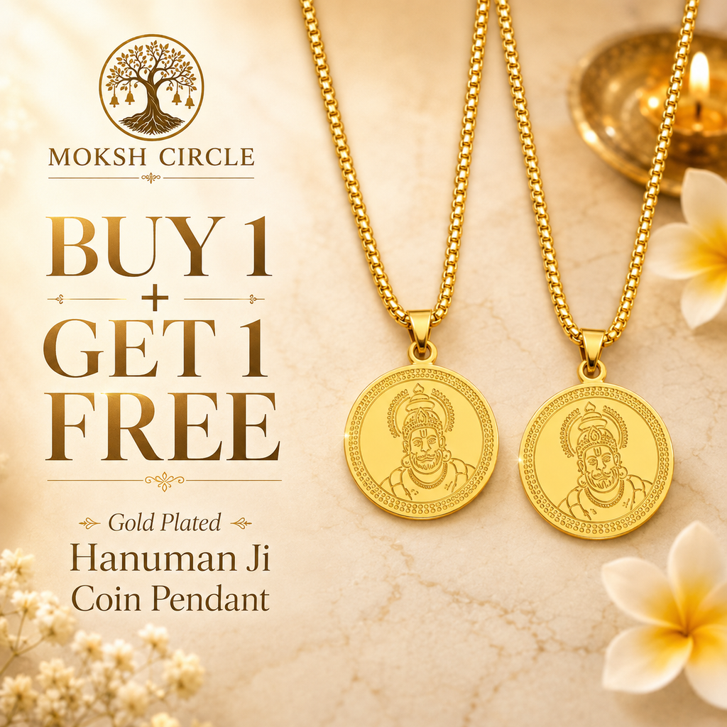 Gold Plated Hanuman Ji Coin Pendant