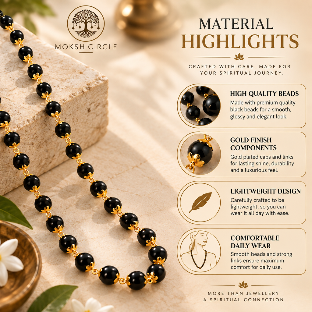 Gold Plated Karungali Mala
