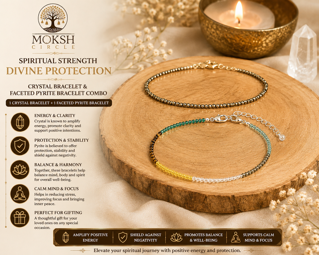Natural Pyrite Anklet  And Dhan Yog Crystal Anklet Combo