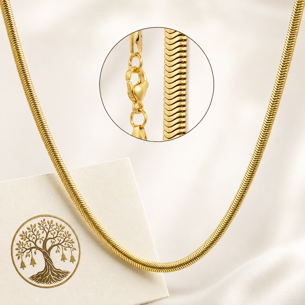 Gold Plated Snake Chain For Men