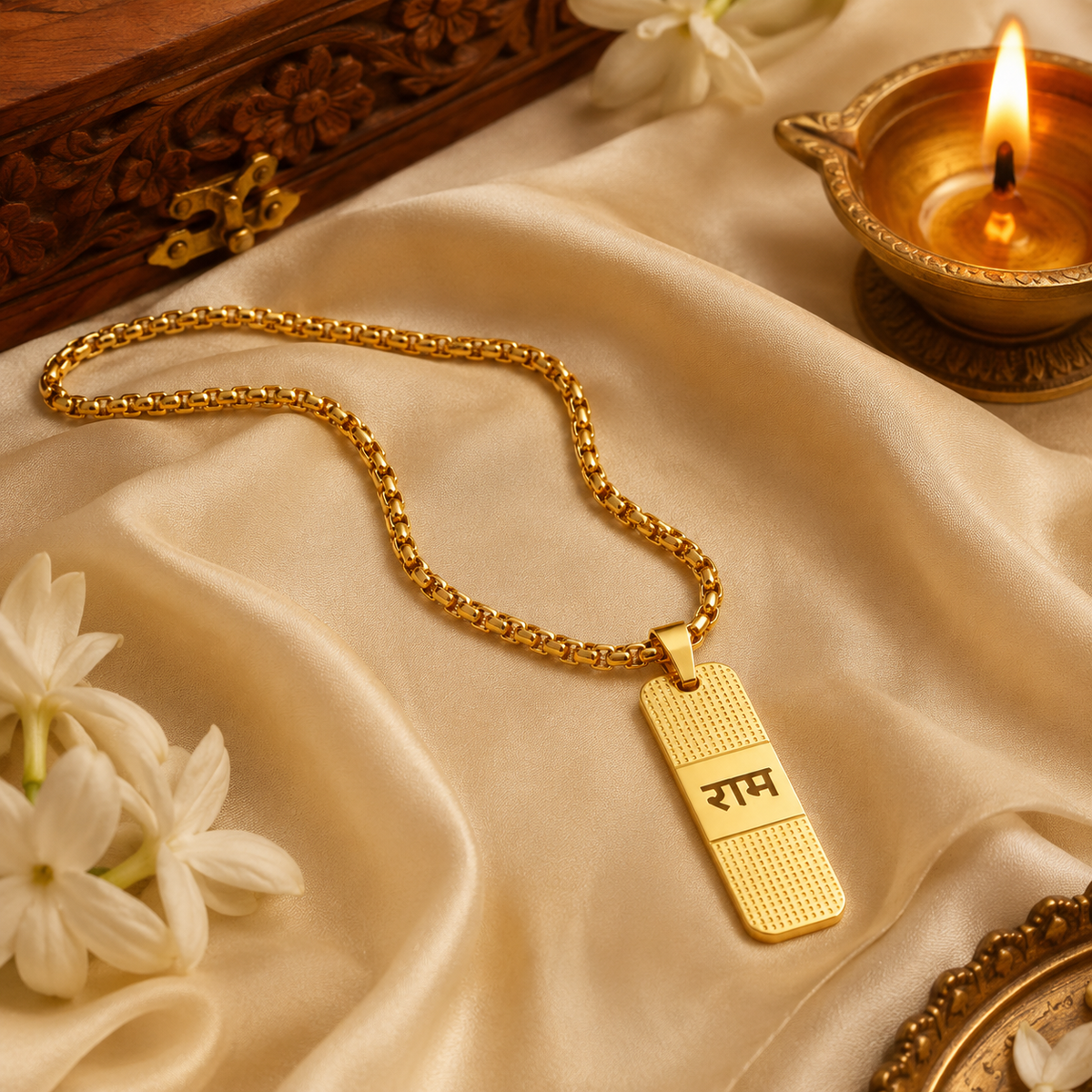 Gold Plated Ram Pendant