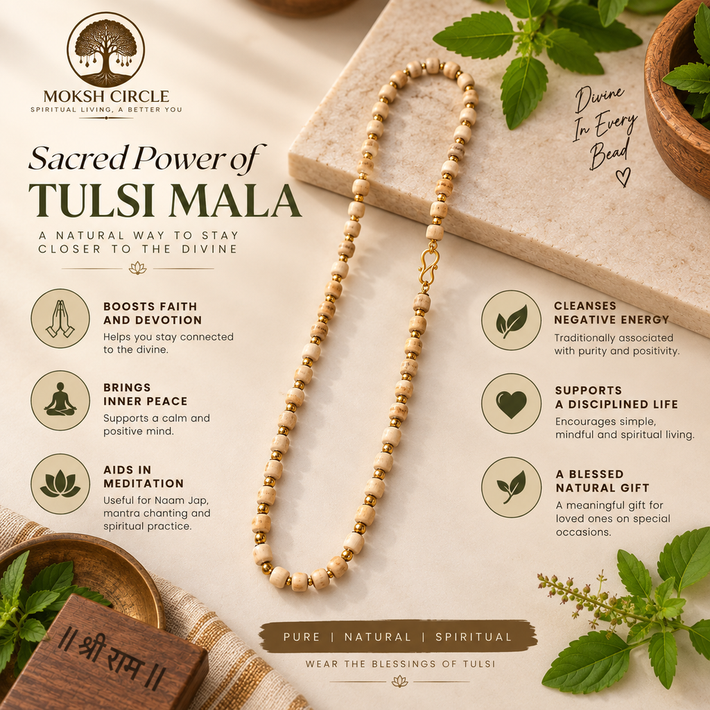 Golden Finish Tulsi Mala