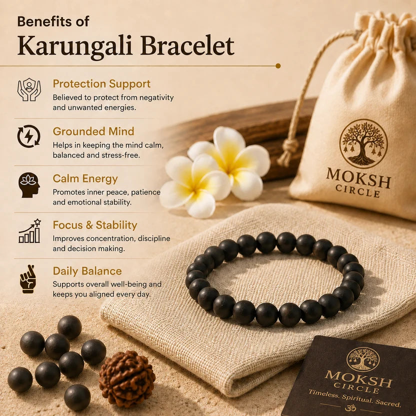 Karungali Bracelet And Karungali Mala 108 Beads Combo