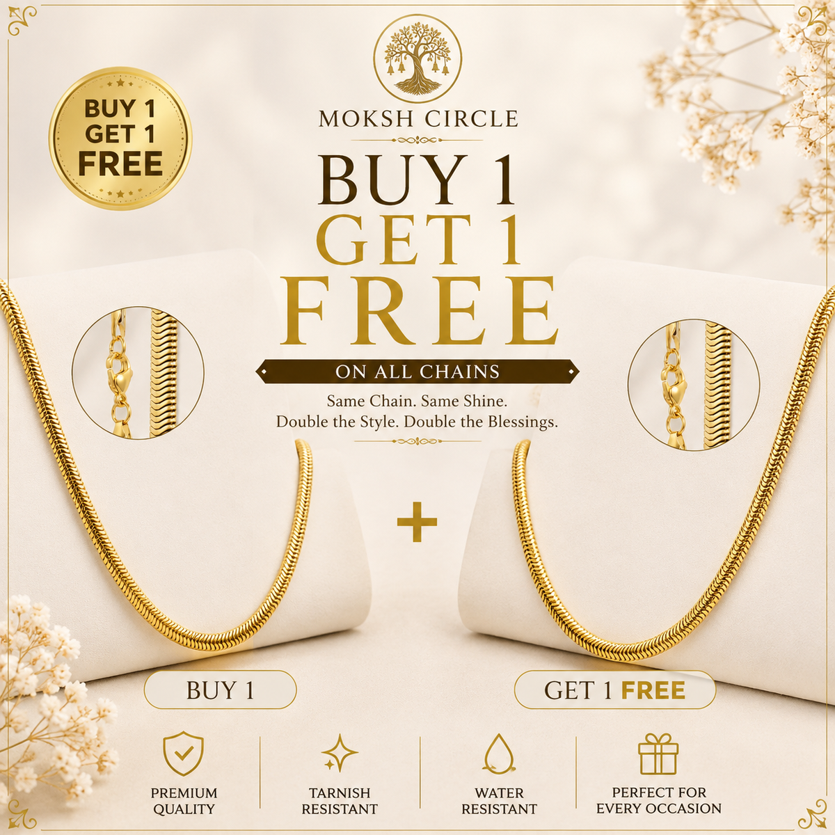 Gold Plated Snake Chain For Men