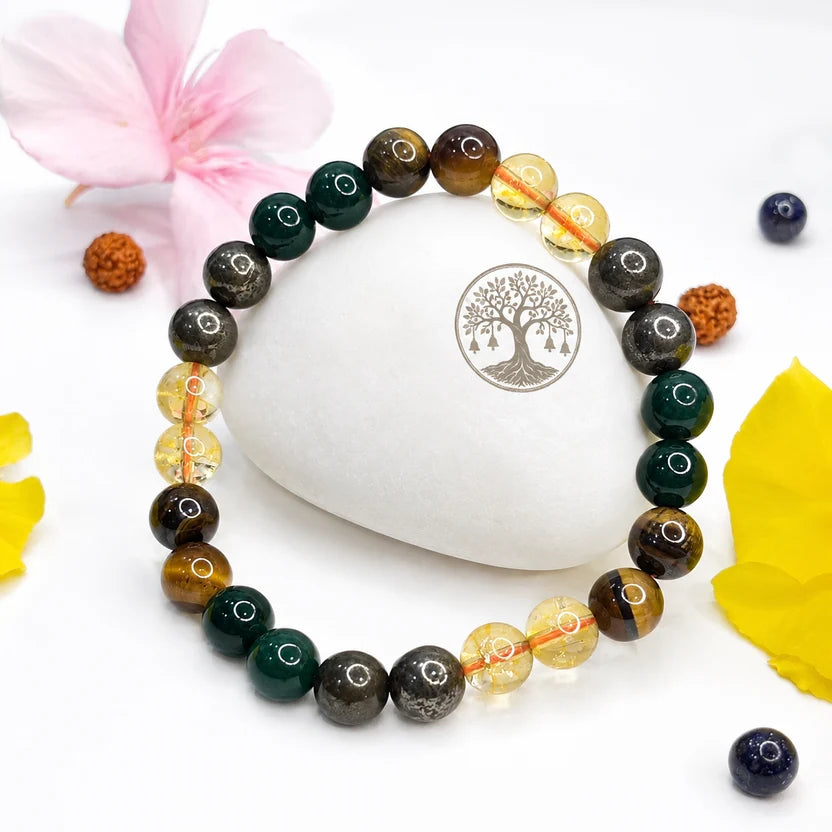 Money Magnet Bracelet And Natural Raw Stone Bracelet Combo