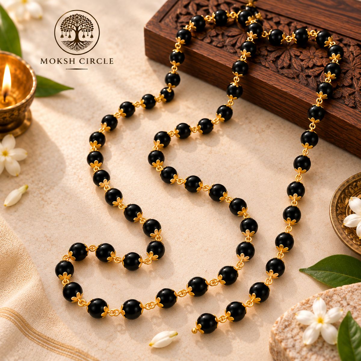 Gold Plated Karungali Mala