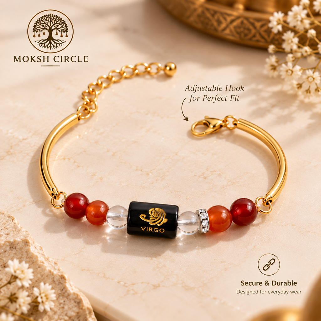 Virgo Zodiac (कन्या राशि) Golden Bracelet