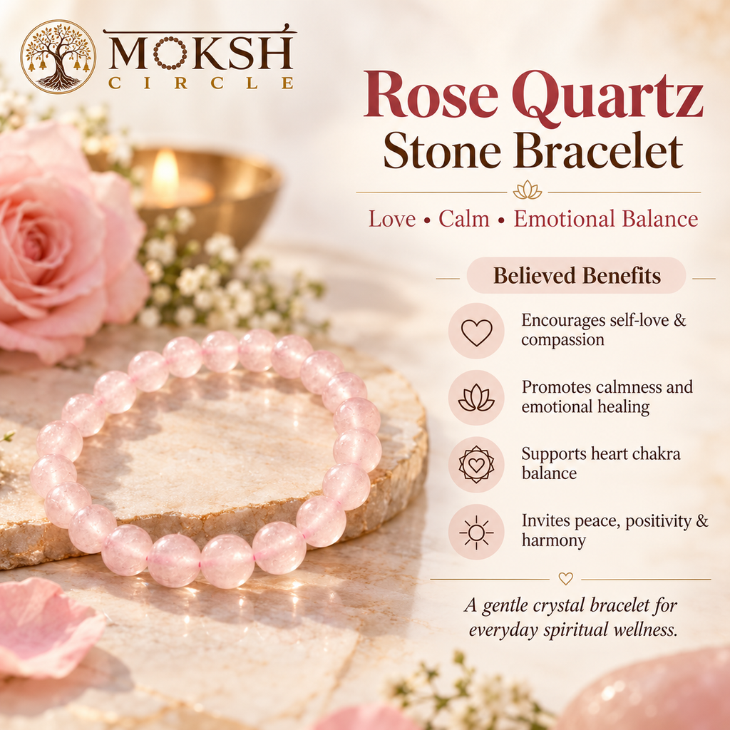 Rose Quartz Heart Harmony Bracelet