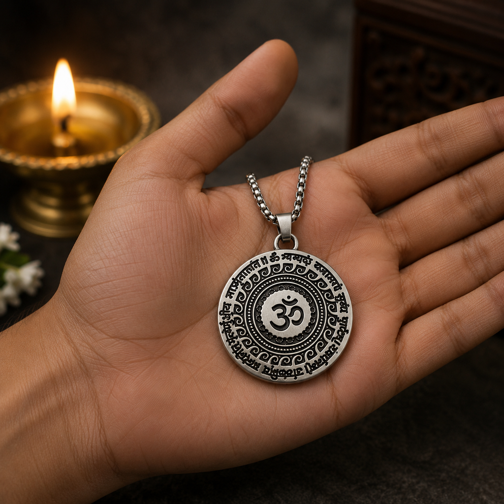 Mahamrityunjaya Mantra Pendant – Silver Edition