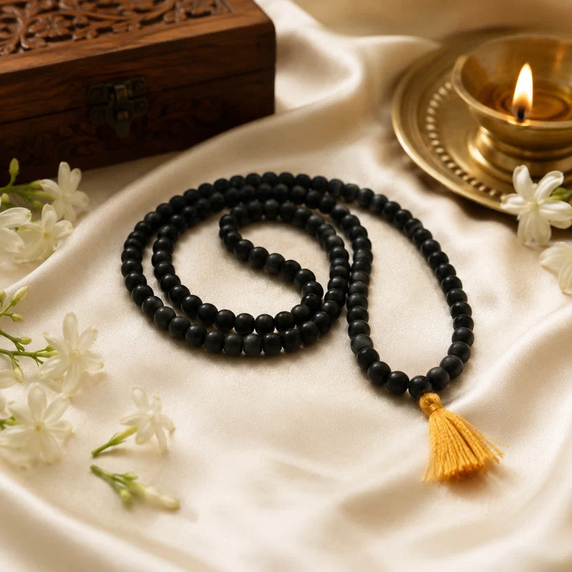 Karungali Bracelet And Karungali Mala 108 Beads Combo