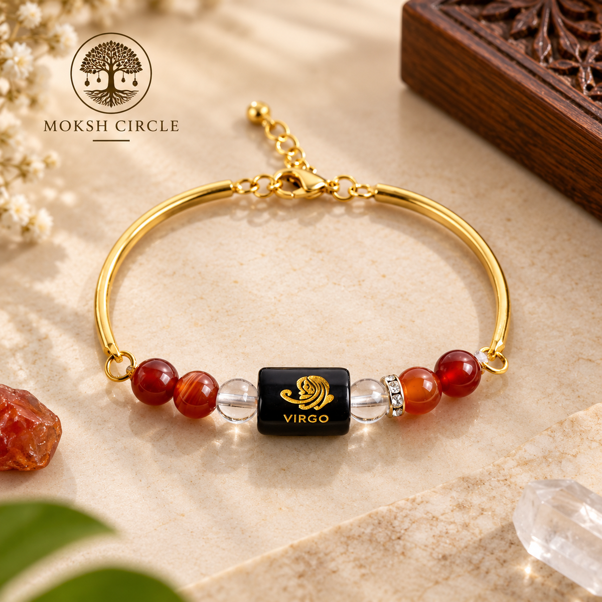 Virgo Zodiac (कन्या राशि) Golden Bracelet