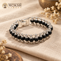 Natural Karungali Silver Chain Bracelet